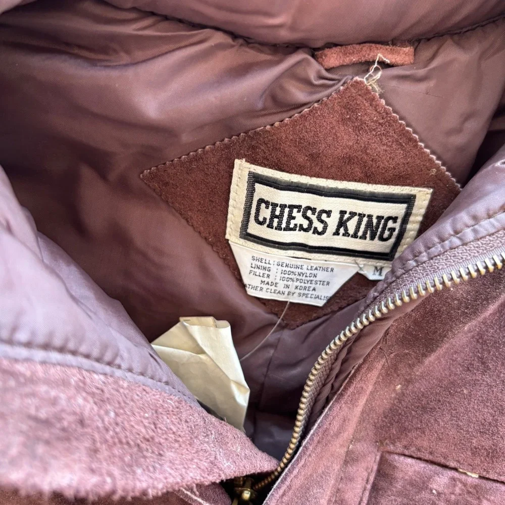 Vintage‎ 70s Chess King Leather Puffer Vest